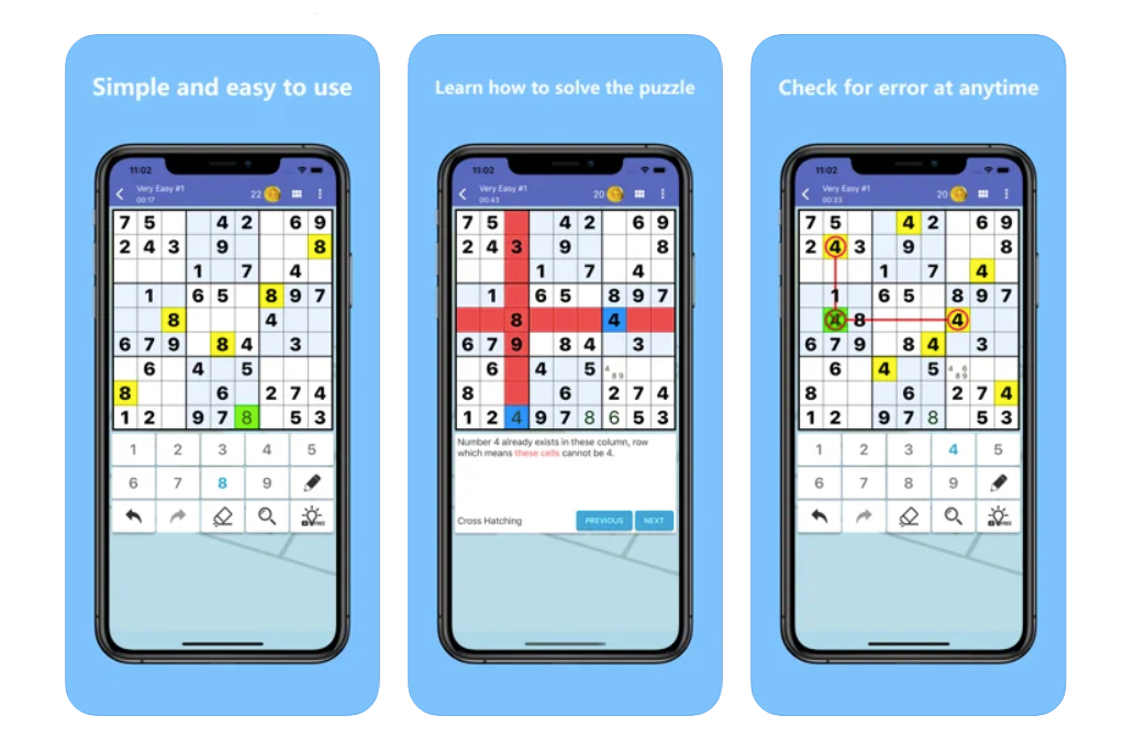 Sudoku by Volcano offers an intuitive interface.