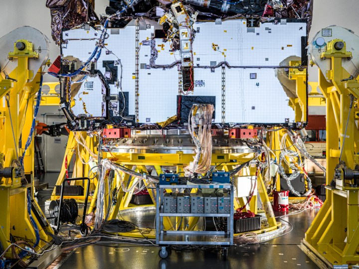 During its final full systems test, technicians powered on all of the James Webb Space Telescope's various electrical components installed on the observatory, and cycled through their planned operations to ensure each was functioning, and communicating with each other.