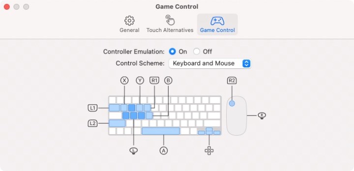 Controller Emulation for an iOS game running on MacOS