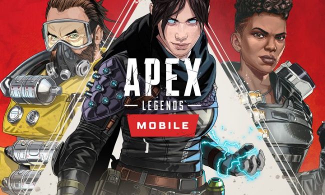 Promo art for Apex Legends Mobile shows different characters.