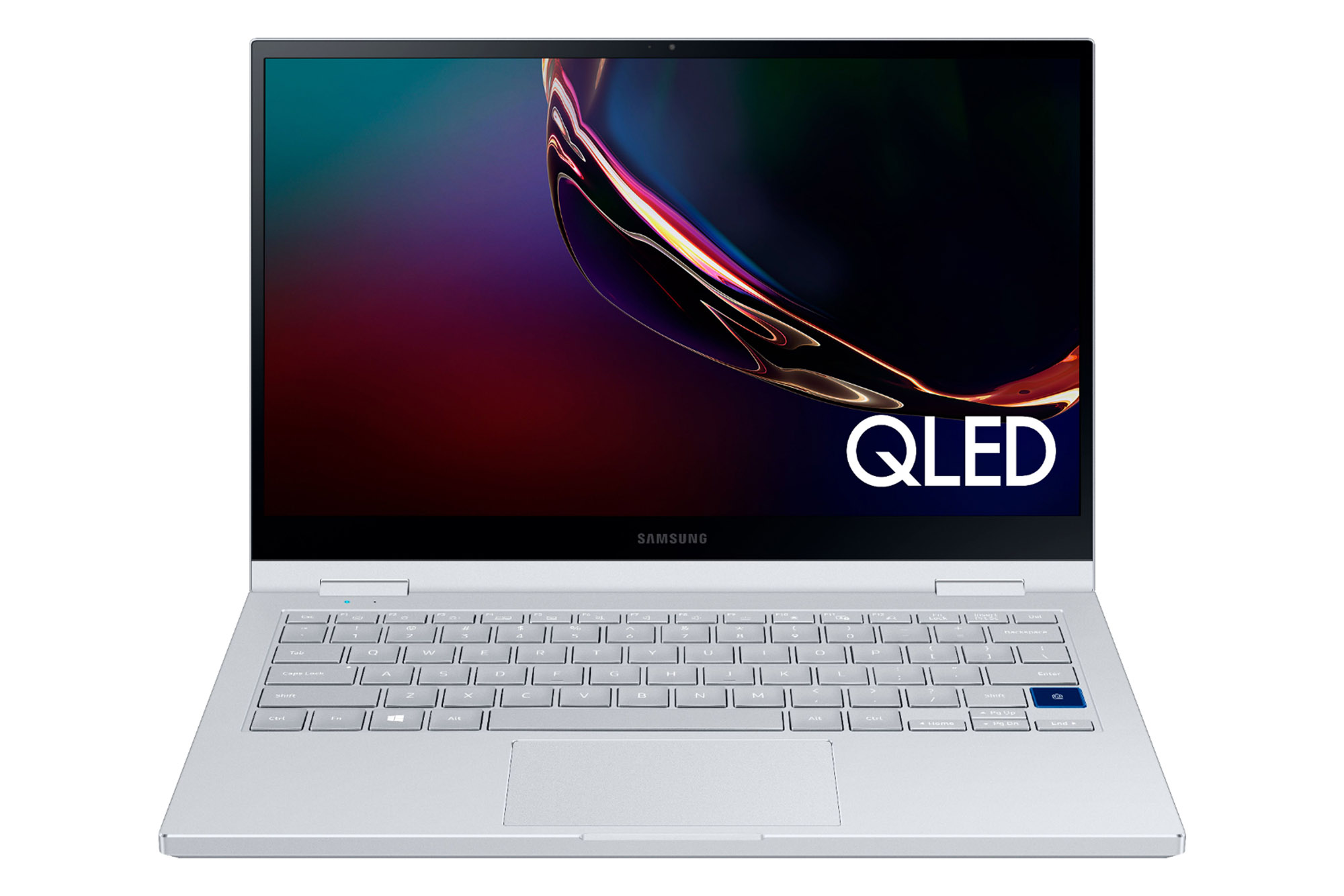The Samsung Galaxy Book Flex2 Alpha with QLED touch display.