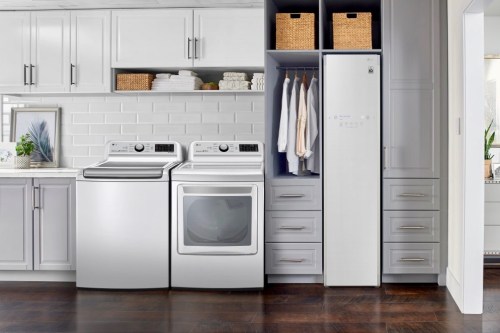 The LG WT7300CW washer with dryer.