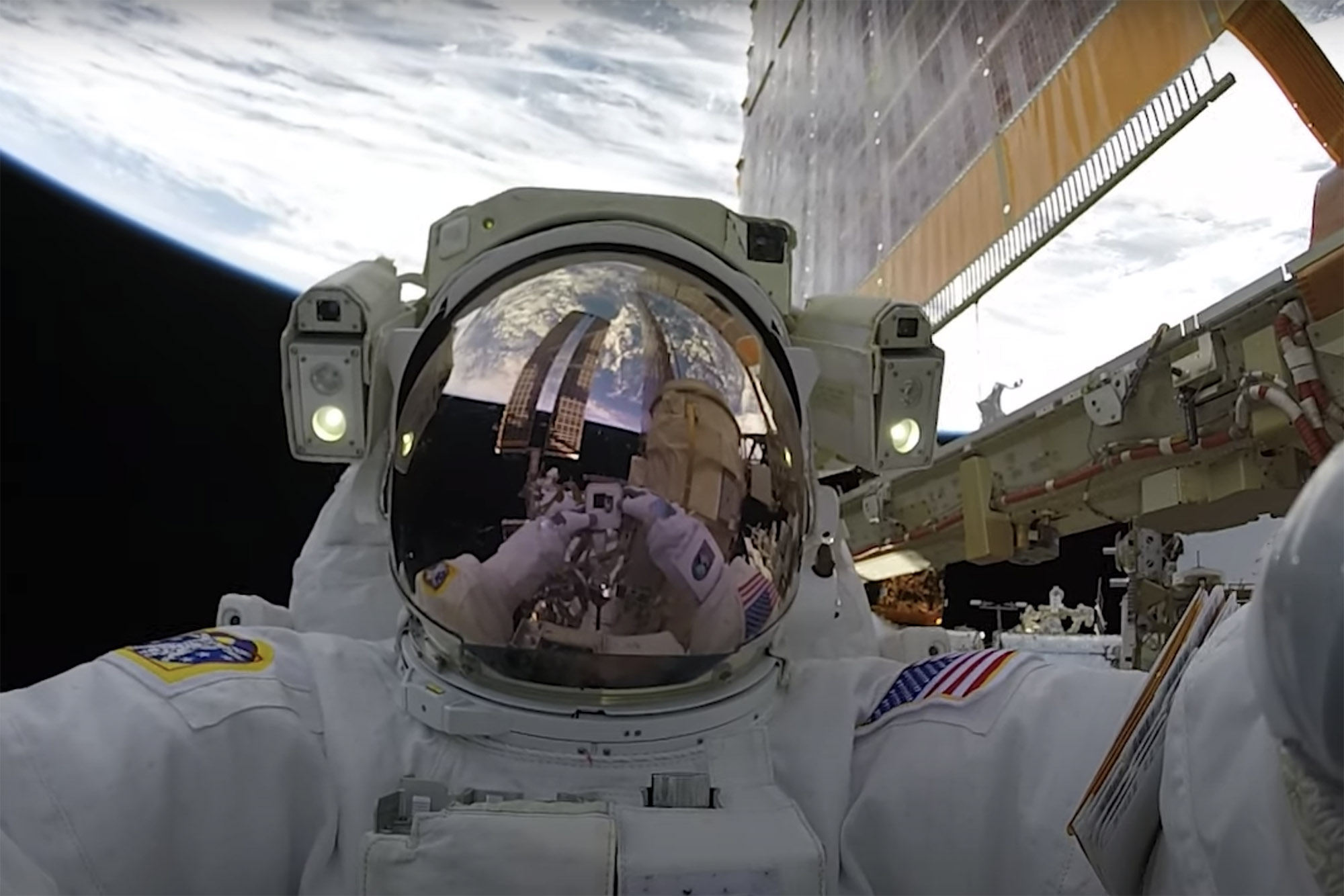 Astronaut on spacewalk
