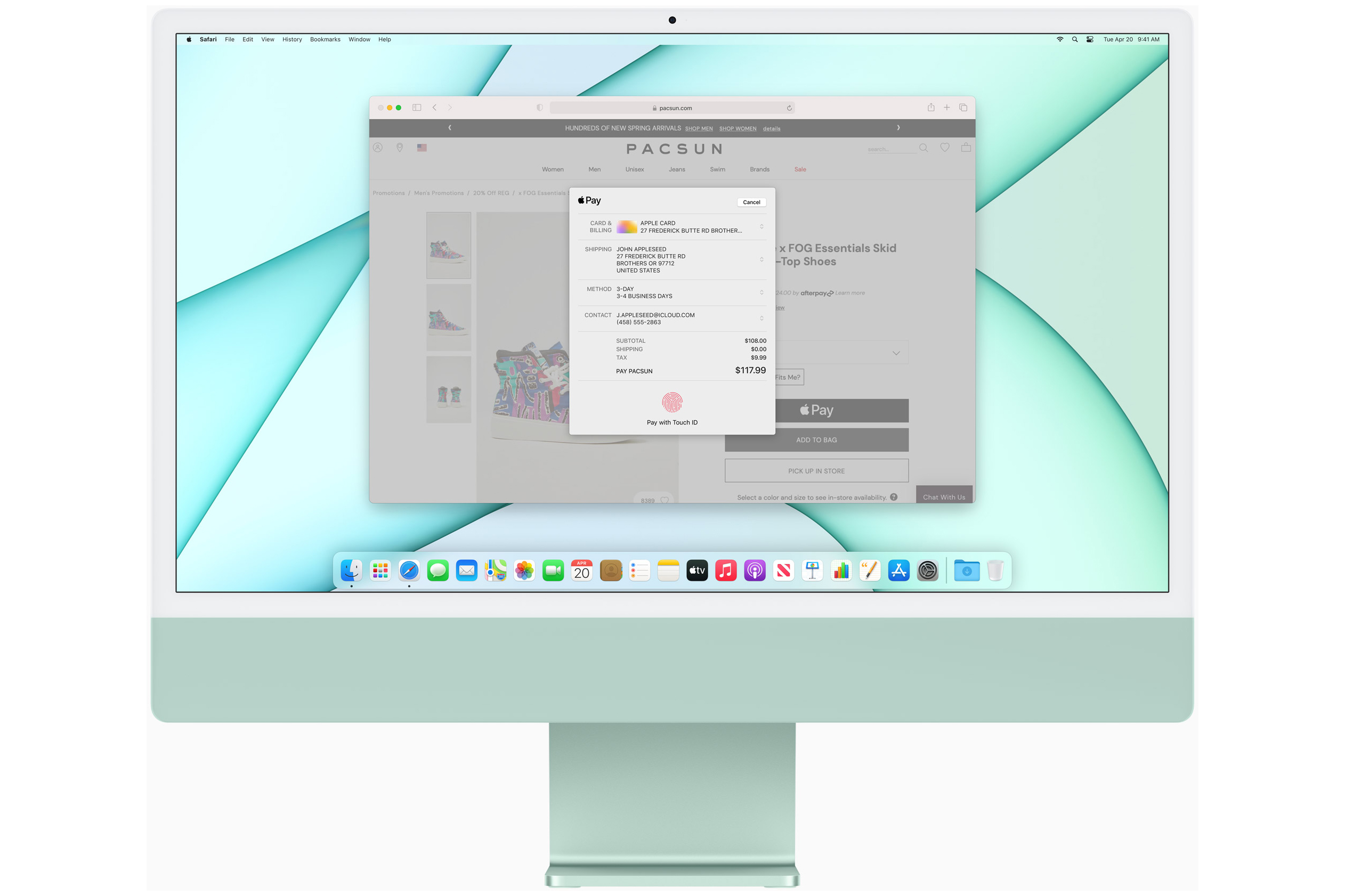 A picture of the new iMac.