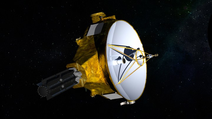 Artist's impression of NASA's New Horizons spacecraft, en route to a January 2019 encounter with Kuiper Belt object 2014 MU69.