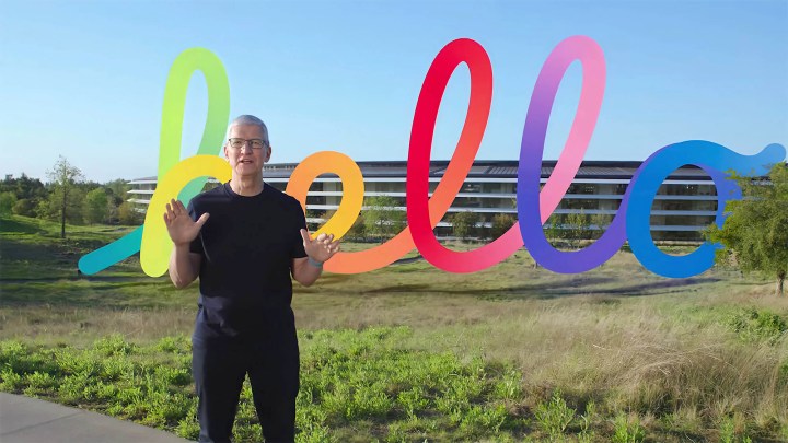 tim cook at the apple spring loaded event 2021