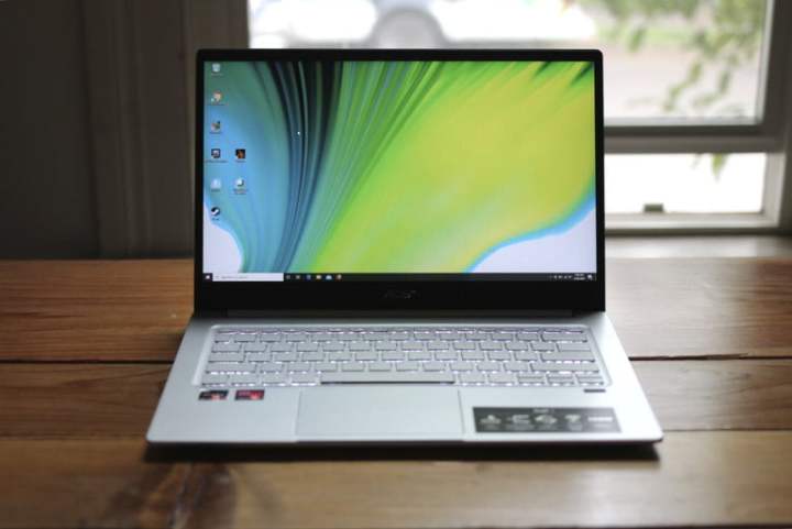 Acer Swift 3 on table front view.