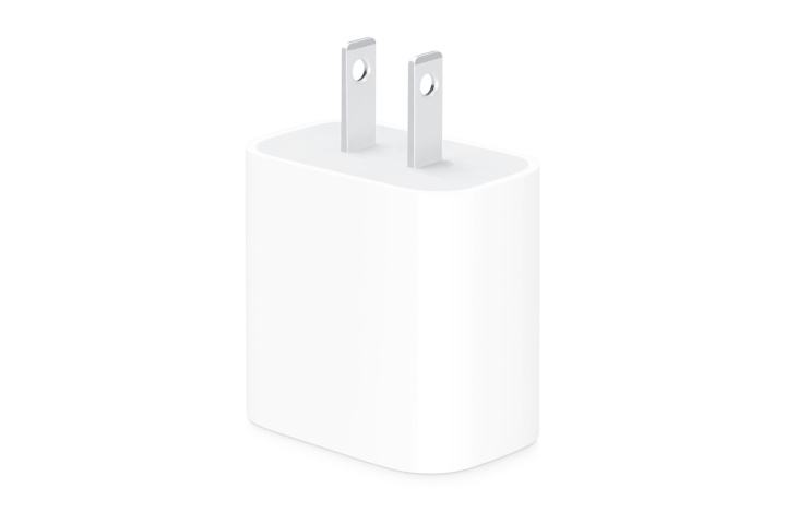 Adaptador de corriente USB-C de 20 vatios de Apple.