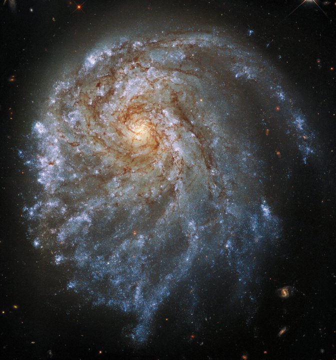 This spectacular image from the NASA/ESA Hubble Space Telescope shows the trailing arms of NGC 2276, a spiral galaxy 120 million light-years away in the constellation of Cepheus. At first glance, the delicate tracery of bright spiral arms and dark dust lanes resembles countless other spiral galaxies. A closer look reveals a strangely lopsided galaxy shaped by gravitational interaction and intense star formation.