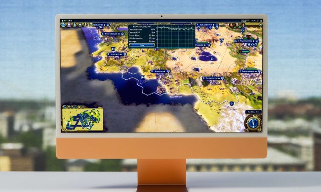 A 24-inch iMac with Civilization VI running on it.
