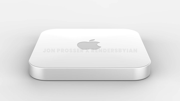 Визуализация следующего Mac Mini с новым дизайном.