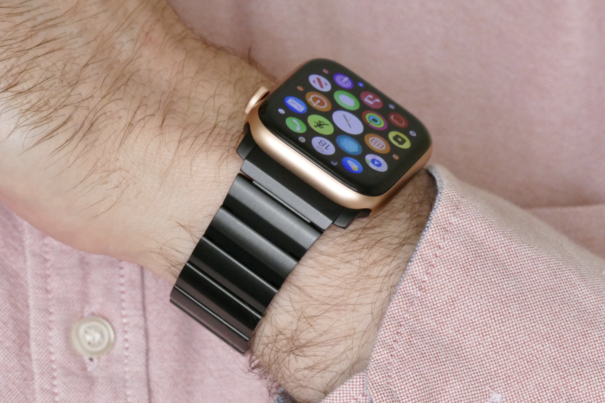 nomad titanium steel band apple watch hands on photos price release date se gold wrist side