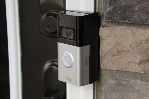 Ring Video Doorbell installed on a home.