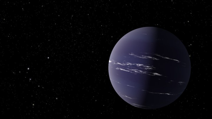 Artist’s rendering of TOI-1231 b, a Neptune-like planet about 90 light-years away from Earth.
