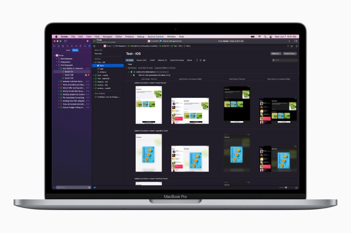Xcode running on an Apple MacBook Pro