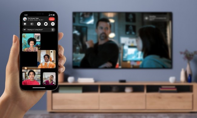 Using app in front of TV to control Apple TV+.