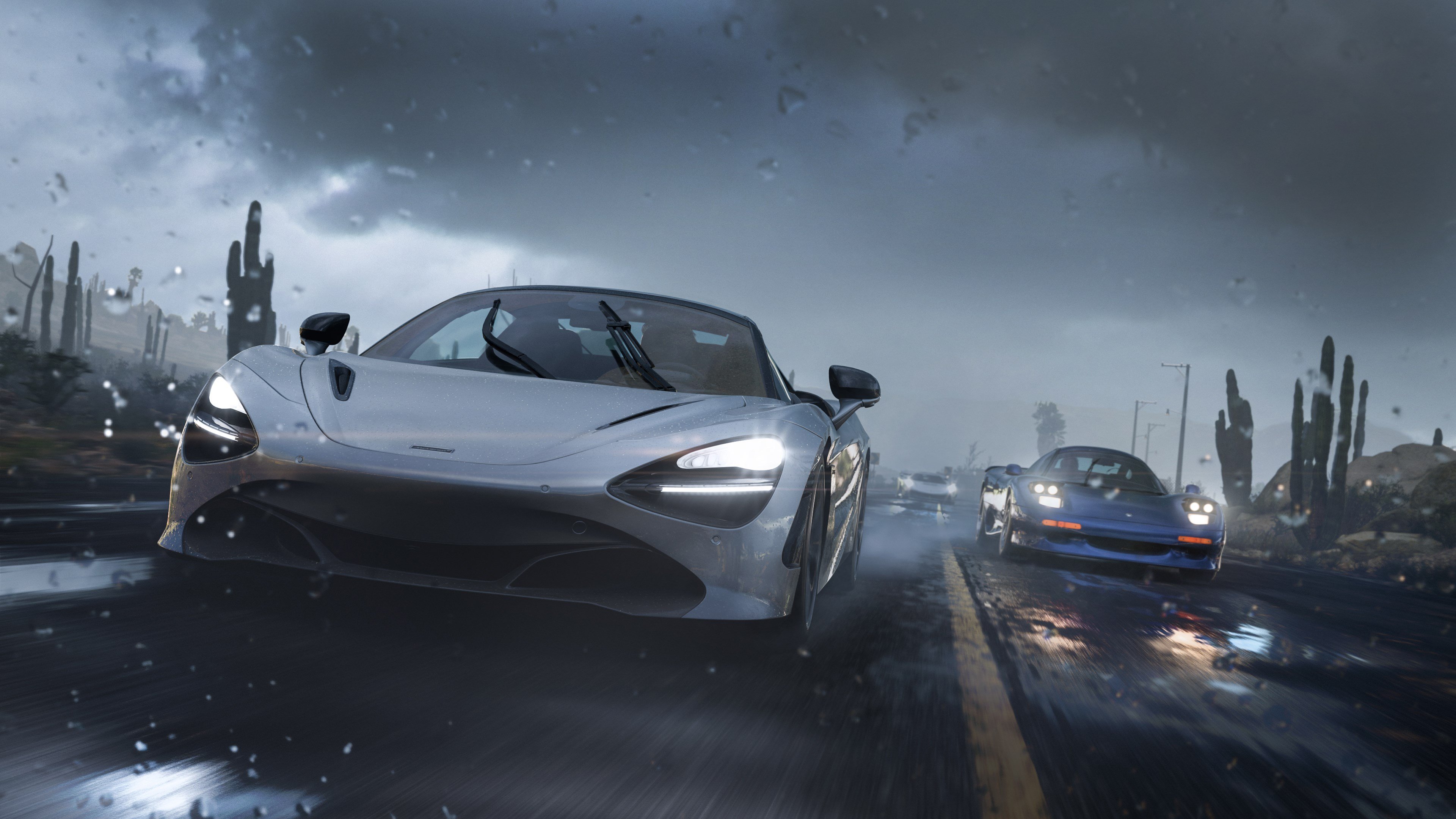 McLaren Raining Night 4K Car Live Wallpaper