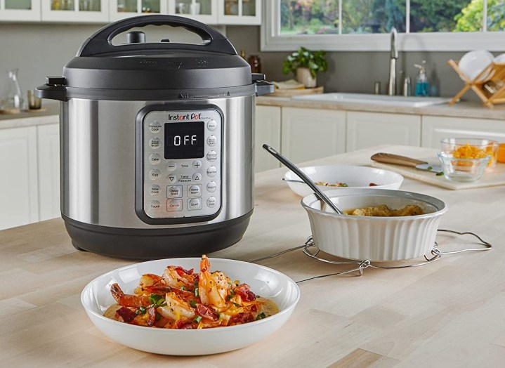 Instant Pot Duo Plus multi cooker on the counter