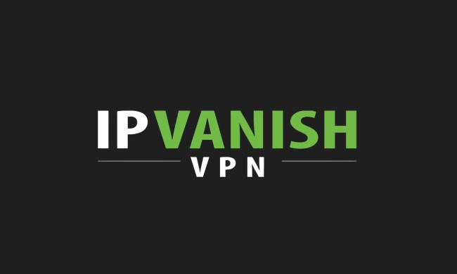 The IPVanish VPN logo on a black background.