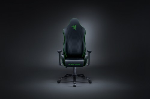 The Razer Iskur gaming chair in a dark scene.