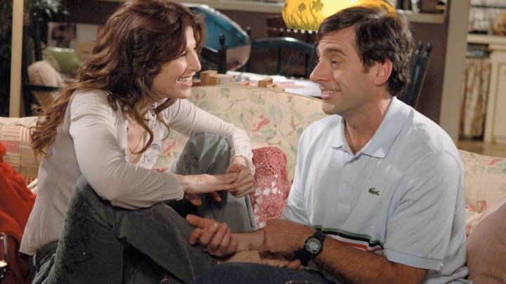 Catherine Keener and Steve Carell in The 40-Year Old Virgin.