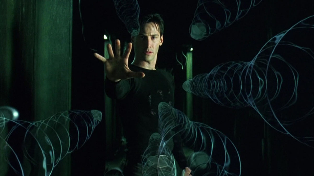 Keanu Reeves en Matrix.