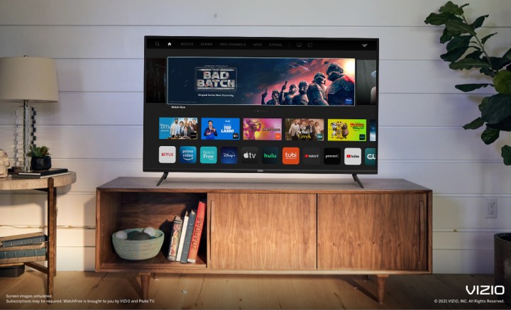 The Vizio V-Series 4K TV in the living room.