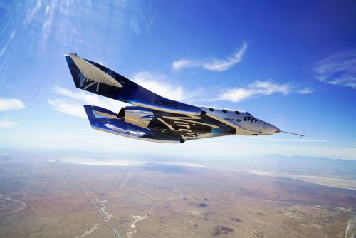 VSS Unity glides home after second supersonic flight in 2018