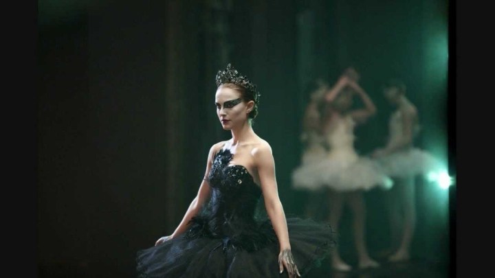Nina in her black swan costume in Black Swan.