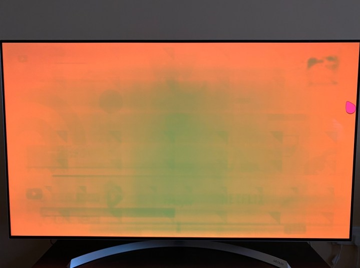 Burn-in on a monitor.