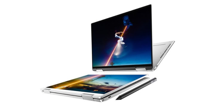 Dell XPS 13 2-in-1 laptop demonstrating tablet functionality.
