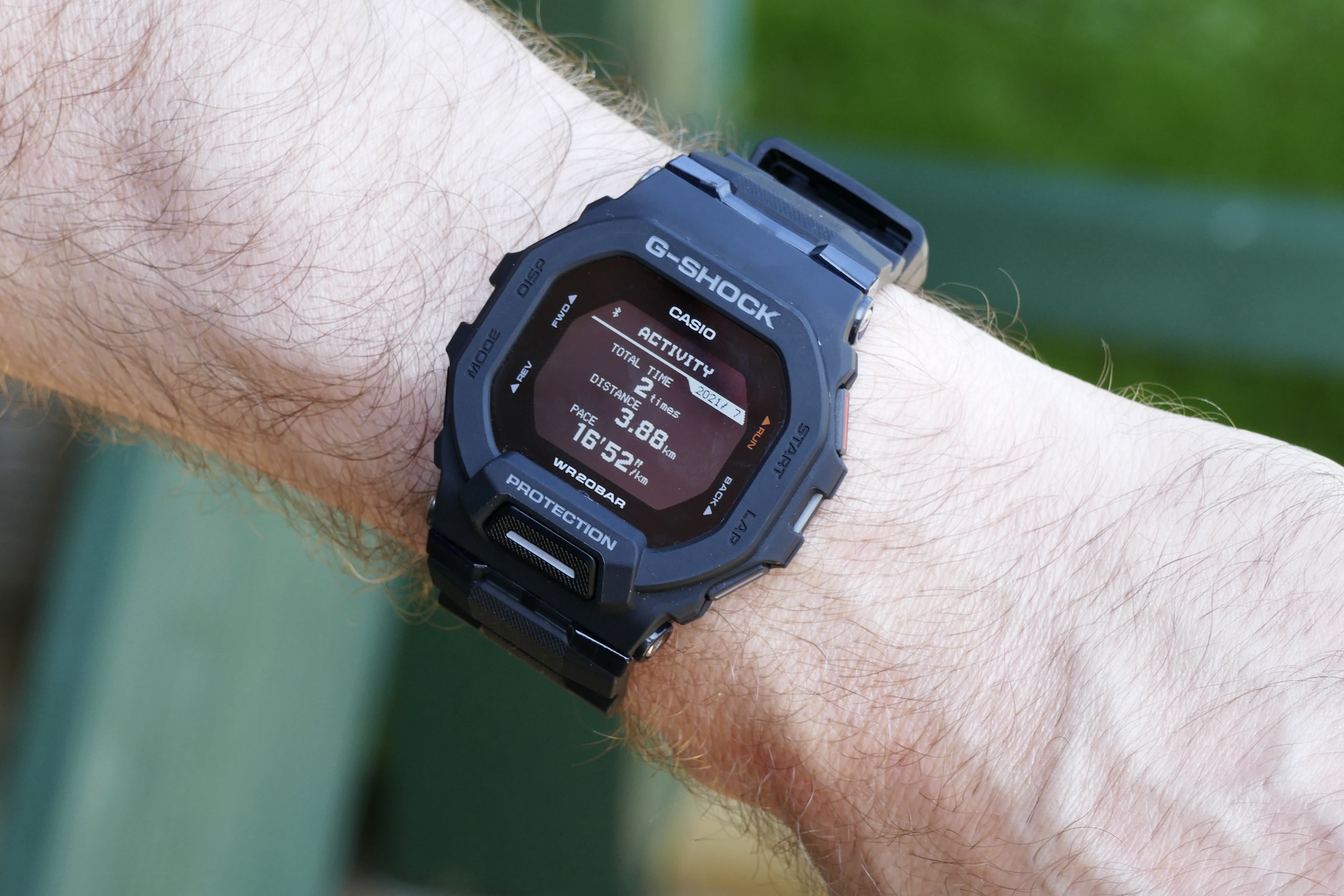 Activity screen on the Casio G-Shock GBD-200.