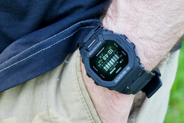 Casio G-Shock GBD-200 on the wrist, with hand in a pocket.