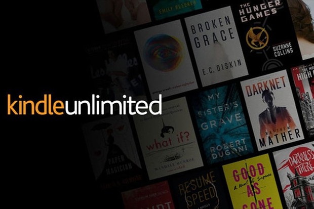 An advertisement for the Kindle Unlimited service.