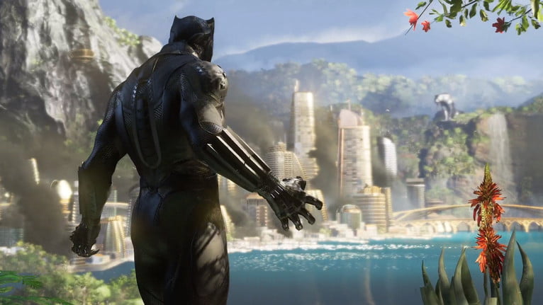 T'Challa tem vista para a capital Wakanda em Marvel's Avengers.