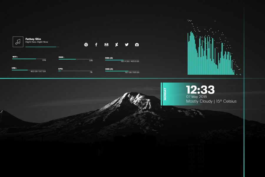Rainmeter Skins  Official RMSkins and Windows 10 Themes