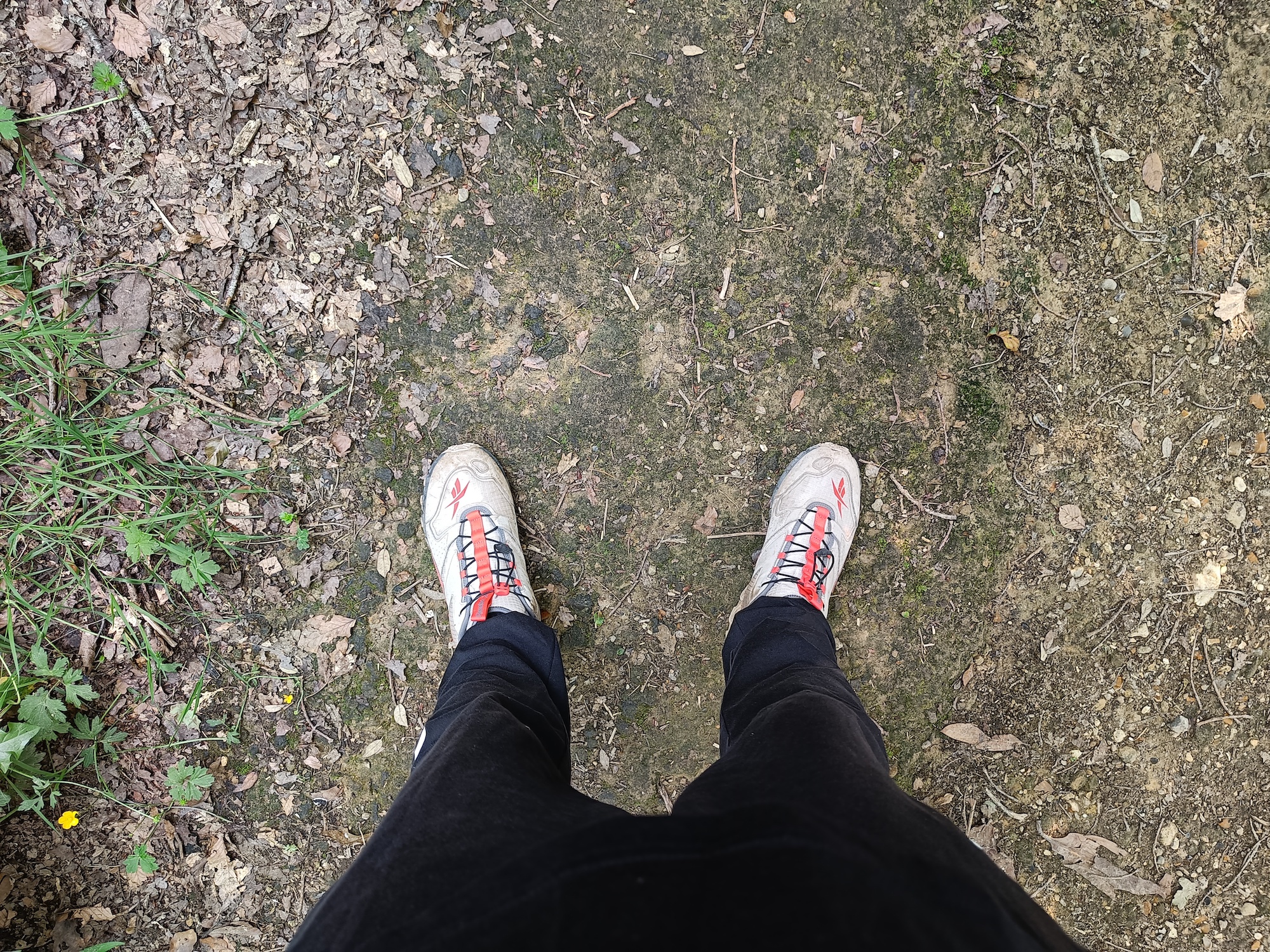 Photo taken by the OnePlus Nord 2, looking down at feet.