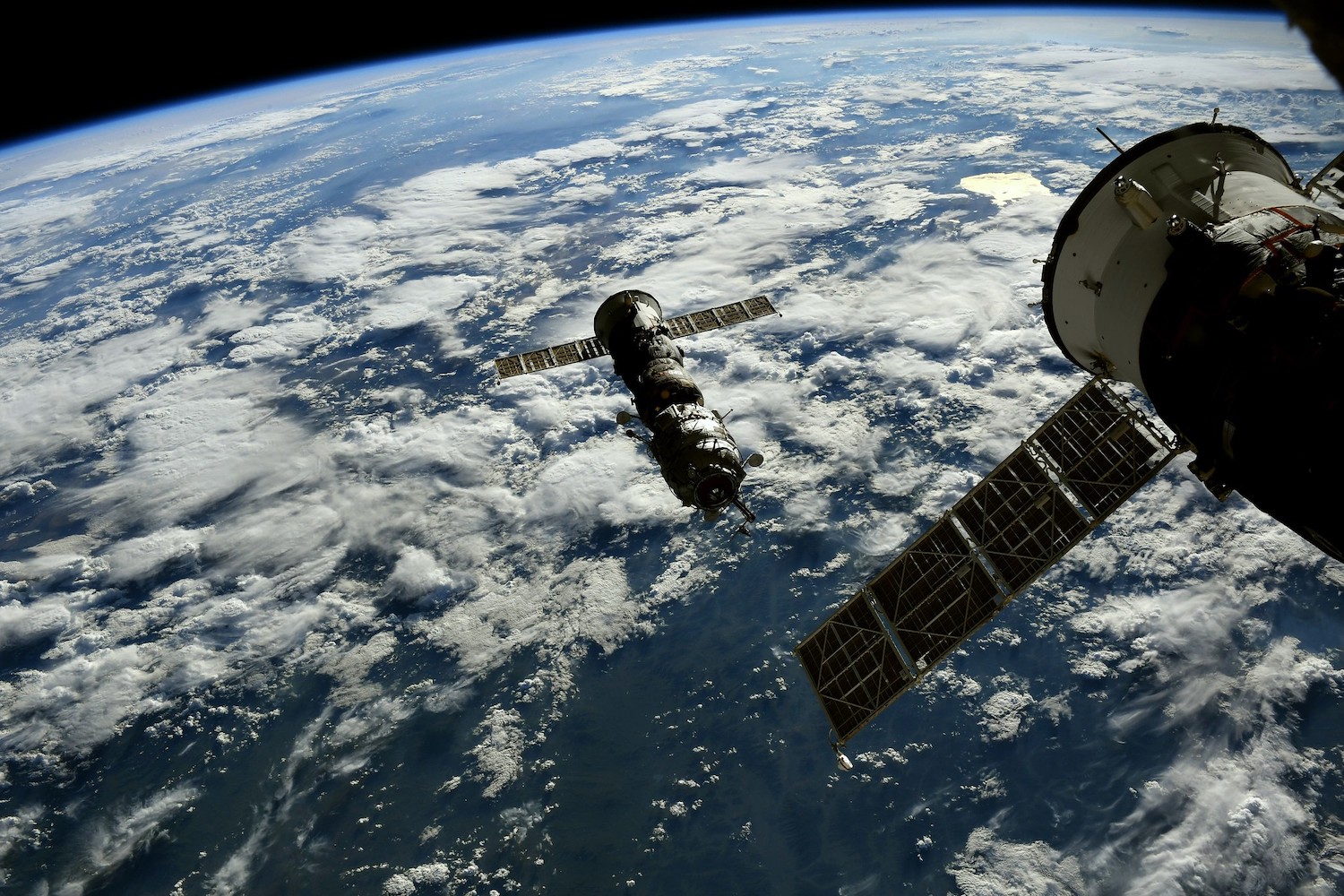 Russia's Pirs module departing the International Space Station after 20 years.