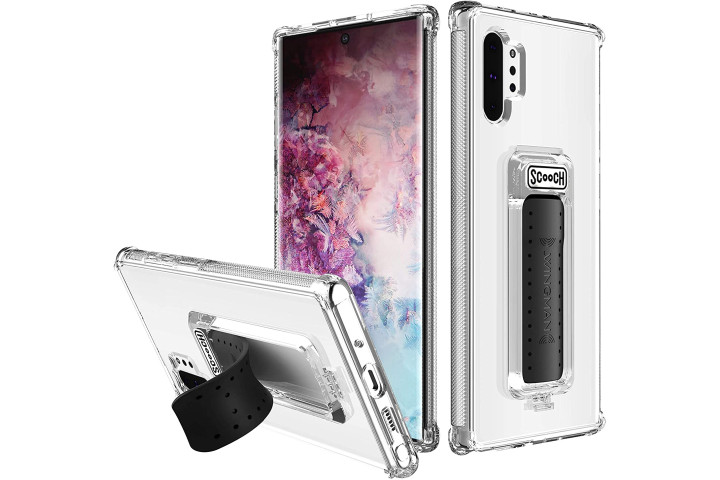 Scooch Wingman clear case for the Samsung Galaxy Note 10 Plus.
