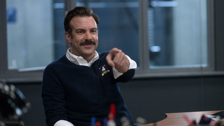 Jason Sudeikis as Ted Lasso in the Apple TV+ original series.