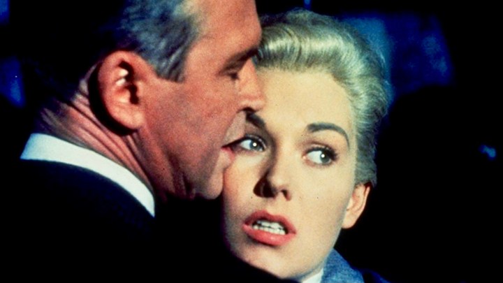 Vertigo'da James Stewart ve Kim Novak (1958)