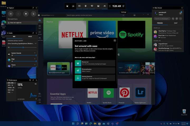 Xbox Game Bar in Windows 11.