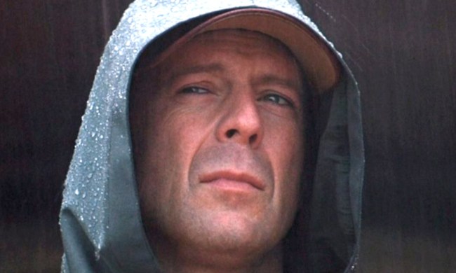 Bruce Willis in Unbreakable.