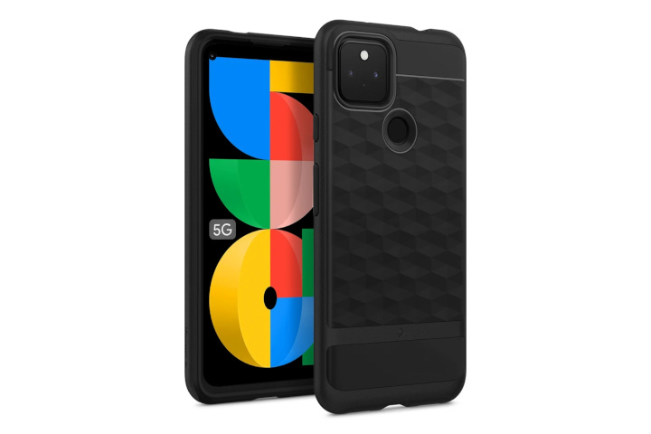 Caseology Parallax Case in black for the Google Pixel 5a.