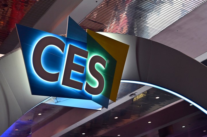 CES logo on archway at CES Las Vegas.