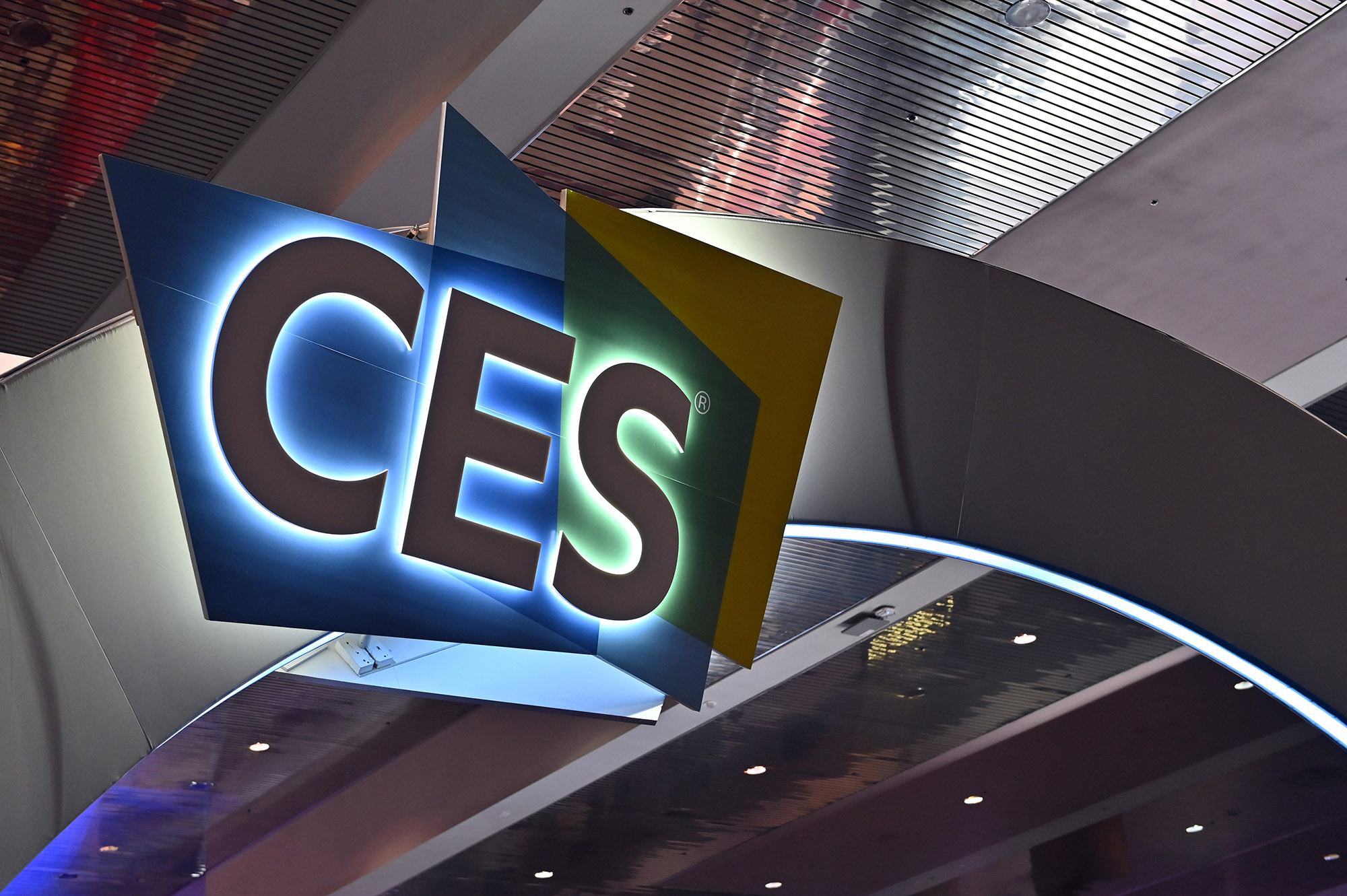 CES logo on archway at CES Las Vegas.