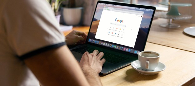 A MacBook with Google Chrome loaded.