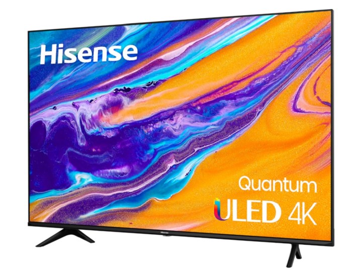 55-inch 4K TV by Hisense with bright colors on the screen.