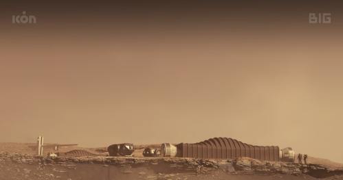 Mars Dune Alpha Conceptual Render: Visualization on Mars.
