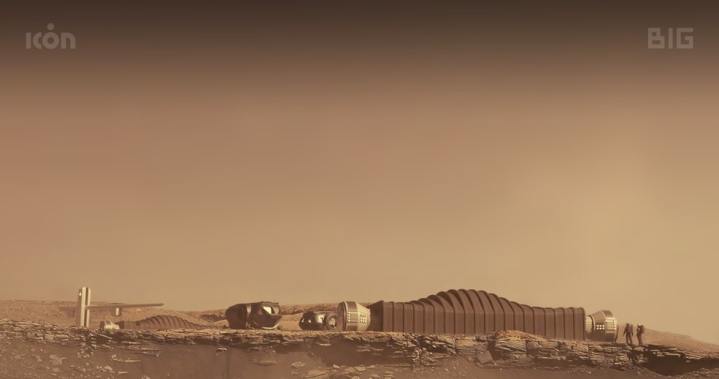 Mars Dune Alpha Conceptual Render: Visualization on Mars.